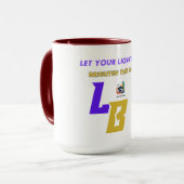 Mug Bold Grandeur | Crimson et Gold Abstrait (Devant gauche)