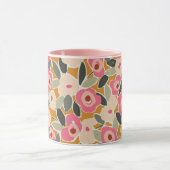 Mug Bold Inky Floral Pattern | Hand-Drawn Botanical (Centre)