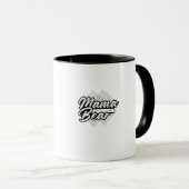 Mug Bold Mama Bear Black & White Design (Devant droit)