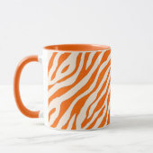 Mug Bold Orange Tiger Stripe Pattern (Gauche)