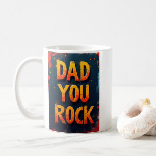 Mug Bold Papa You Rock Fête des pères Design moderne