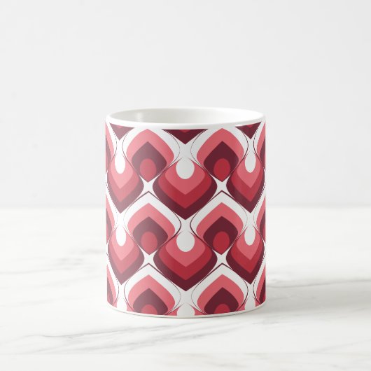 Mug Bold Retro Modern Motif in Pinks (Centre)