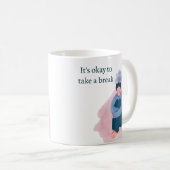 Mug Bold Santé Mentale | progrès et non perfection (Devant droit)