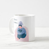 Mug Bold Santé Mentale | progrès et non perfection (Devant gauche)