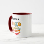 Mug Bold XOXO Hugs & Kisses Valentines jour cadeau (Devant gauche)