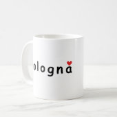 Mug Bologne Italie, j'aime Bologne (Devant gauche)