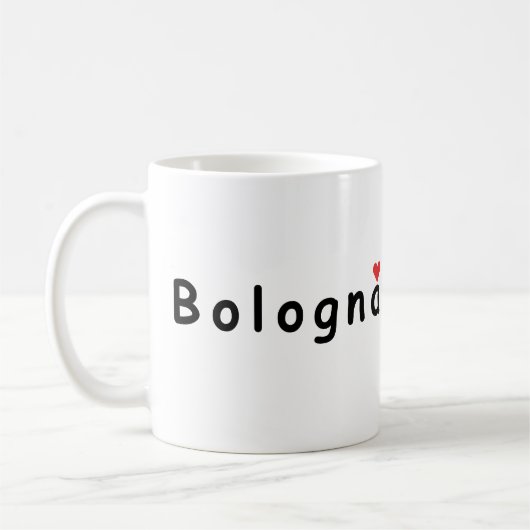 Mug Bologne Italie, j'aime Bologne (Gauche)
