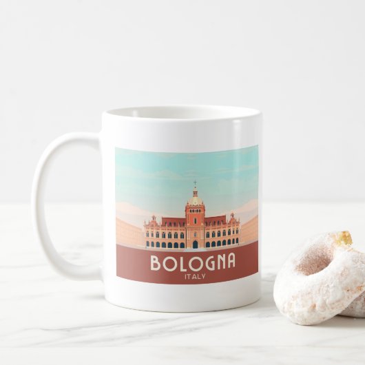 Mug Bologne Italie Pastel Travel (Avec donut)