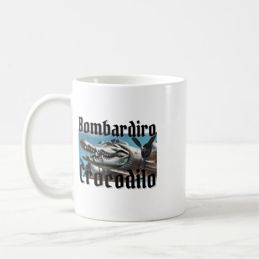 Mug Bombardiro Bombardino Crocodilo Funny Brai italien (Gauche)