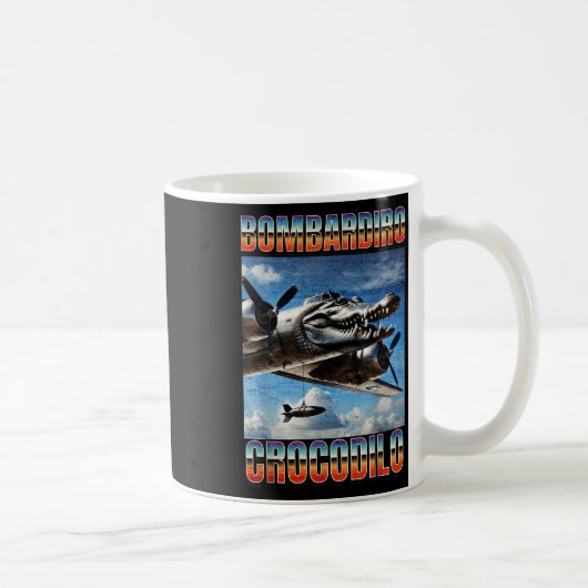 Mug Bombardiro Crocodilo Funny Branché Italien Brainro (Droite)