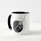 Mug Bombe de F (ajoutez votre propre texte !) (Devant gauche)