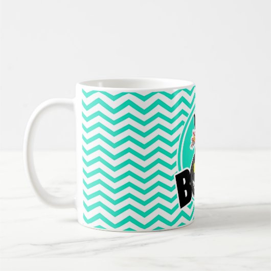 Mug Bombe du DA ! Aqua Chevron vert (Gauche)