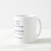 Mug Bon Anniversaire de travail, Cadeau Coworker (Devant droit)