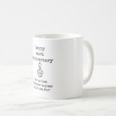 Mug Bon Anniversaire de travail, Cadeau Coworker (Devant droit)