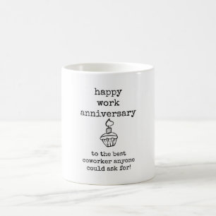 Mug Bon Anniversaire de travail, Cadeau Coworker
