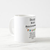 Mug Bon Anniversaire De Travail, Drôle Coworker Café M (Devant gauche)