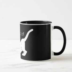 Mug Bon bout droit félin noir et blanc mignon de chat