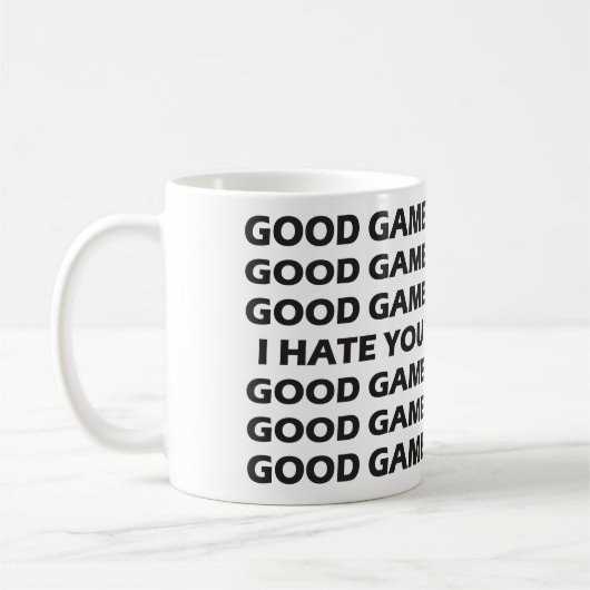 Mug Bon Jeu, Bon Jeu, Je Te Déteste, Bon Jeu (Gauche)