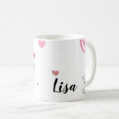 Mug bon matin mignon rose (Devant droit)