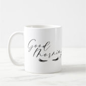 Mug Bon Matin Script Beauté Oeil Lashes (Gauche)