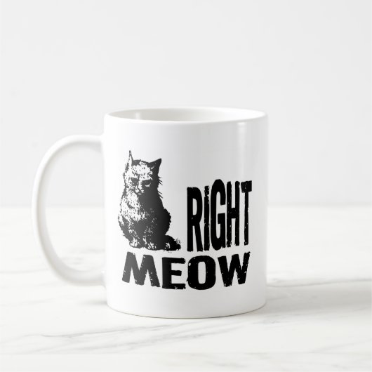 Mug Bon MEOW ! Kitty mauvais drôle (Gauche)