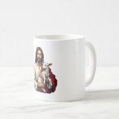 Mug Bon Pasteur Jésus Vintage Gravure Tee 2 (Devant droit)