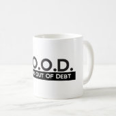 Mug Bon sortir de la dette (Devant droit)