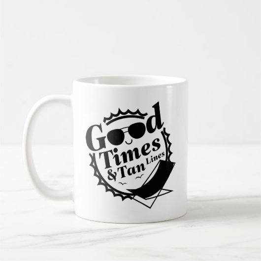 Mug Bon Temps Et Lignes De Tan (Gauche)