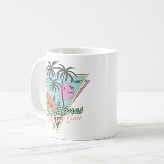 Mug Bon Temps Et Lignes De Tan (Devant gauche)