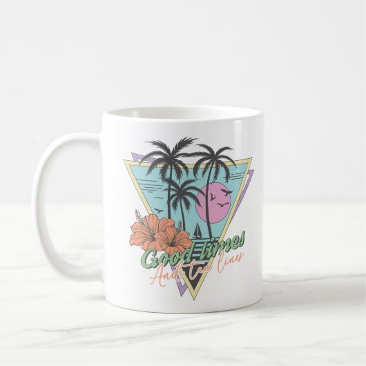 Mug Bon Temps Et Lignes De Tan (Gauche)