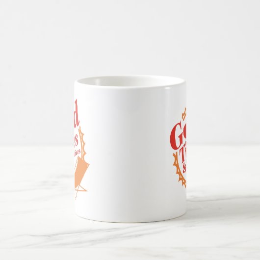 Mug Bon Temps Et Lignes De Tan (Centre)