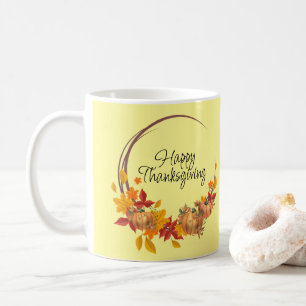Mug BON THANKSGIVING Automne Feuilles Citrouilles