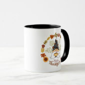 Mug Bon thanksgiving Citrouille Gnome Café Autum humeu (Devant droit)