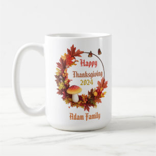 Mug Bon thanksgiving de congé d'automne personnalisé