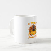 Mug Bon thanksgiving Doberman Chien Turquie Citrouille (Devant gauche)