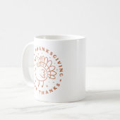 Mug Bon thanksgiving donner merci jolie dinde (Devant gauche)