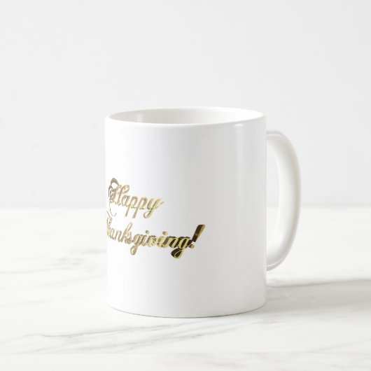 Mug Bon thanksgiving écriture typographie chic (Devant droit)