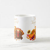 Mug Bon thanksgiving mignonne Turquie, corne de abonda (Centre)