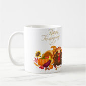 Mug Bon thanksgiving mignonne Turquie, corne de abonda (Gauche)