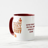 Mug Bon thanksgiving PERKY POUR TURKEY PLAaid (Devant gauche)
