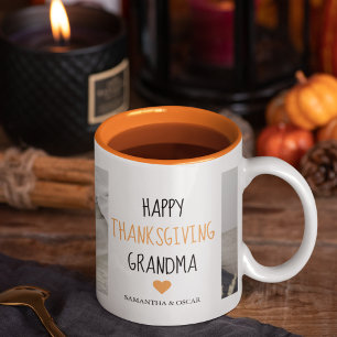Mug Bon thanksgiving photo Collage moderne grand-mère