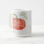 Mug Bon thanksgiving - WC Citrouille avec Word Art (Devant gauche)