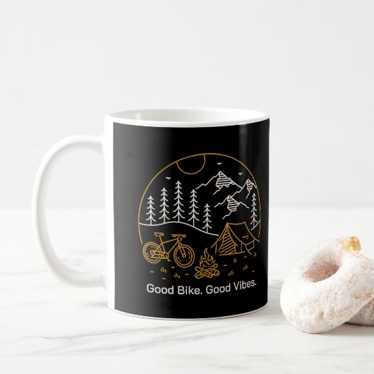 Mug Bon Vélo Bonnes Vibrations (Avec donut)