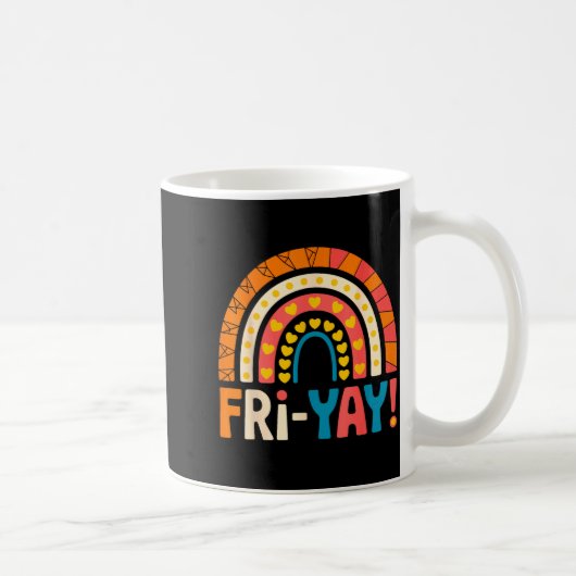 Mug Bon vendredi Fri-yay Enseignant École Meme (Droite)