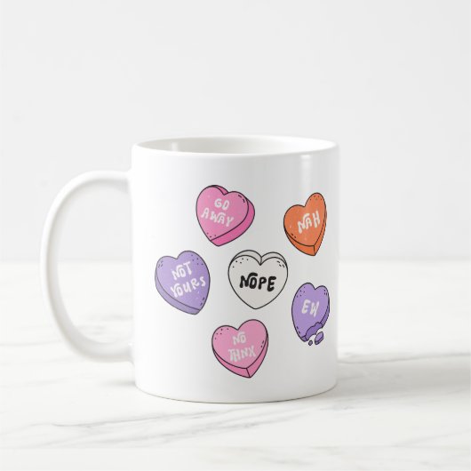 Mug Bonbon Coeur anti-Valentin (Gauche)