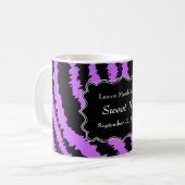 Mug Bonbon motif noir et pourpre de 16 de zèbre (Devant gauche)