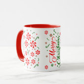 Mug Bonbons à la menthe de Noël (Devant gauche)