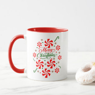 Mug Bonbons à la menthe de Noël