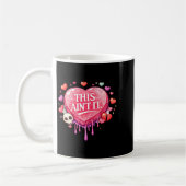 Mug Bonbons coeurs de conversation drôle de la Saint-V (Gauche)