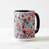 Mug Bonbons de Noël amusant (Devant droit)